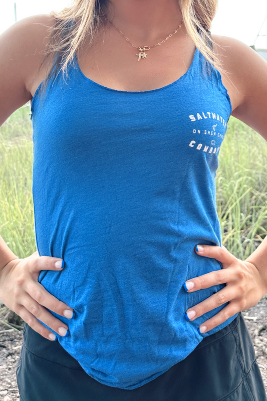 NAVY BLUE RACERBACK TANK TOP