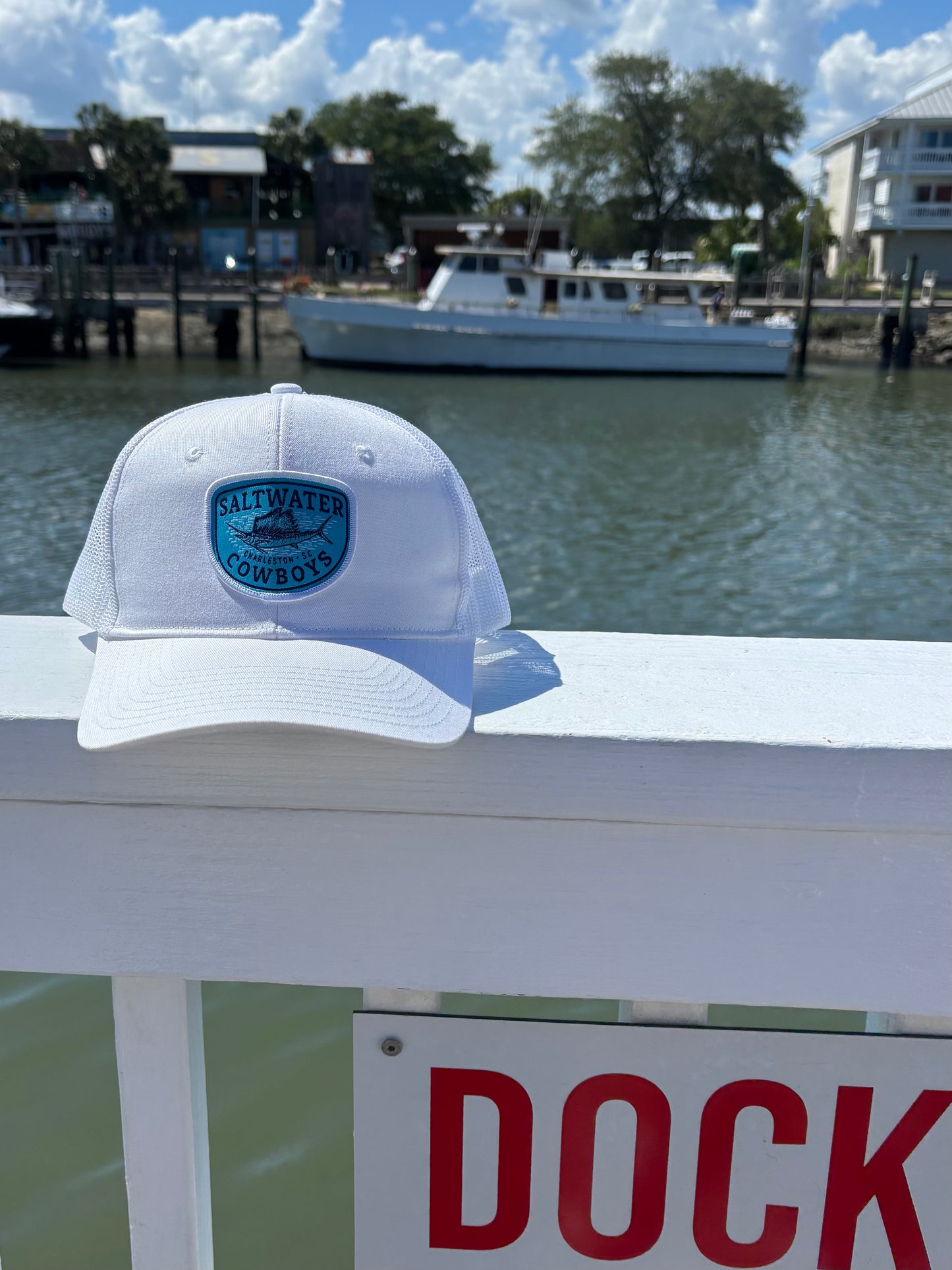 TEAL/WHITE HAT