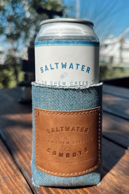 DENIM SALTWATER COWBOYS KOOZIE