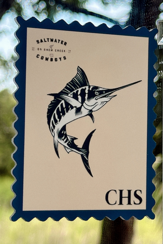 MARLIN POST CARD STICKER