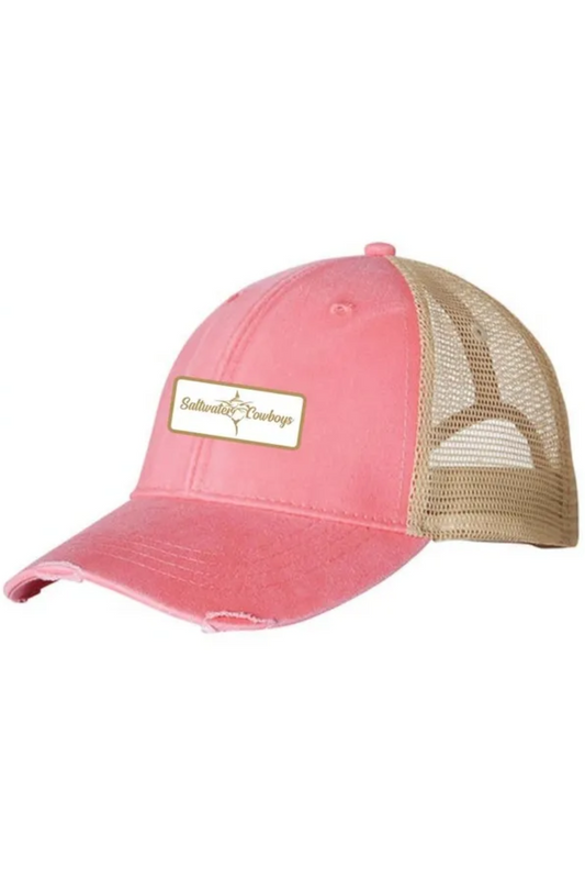 WASHED PINK PATCH HAT