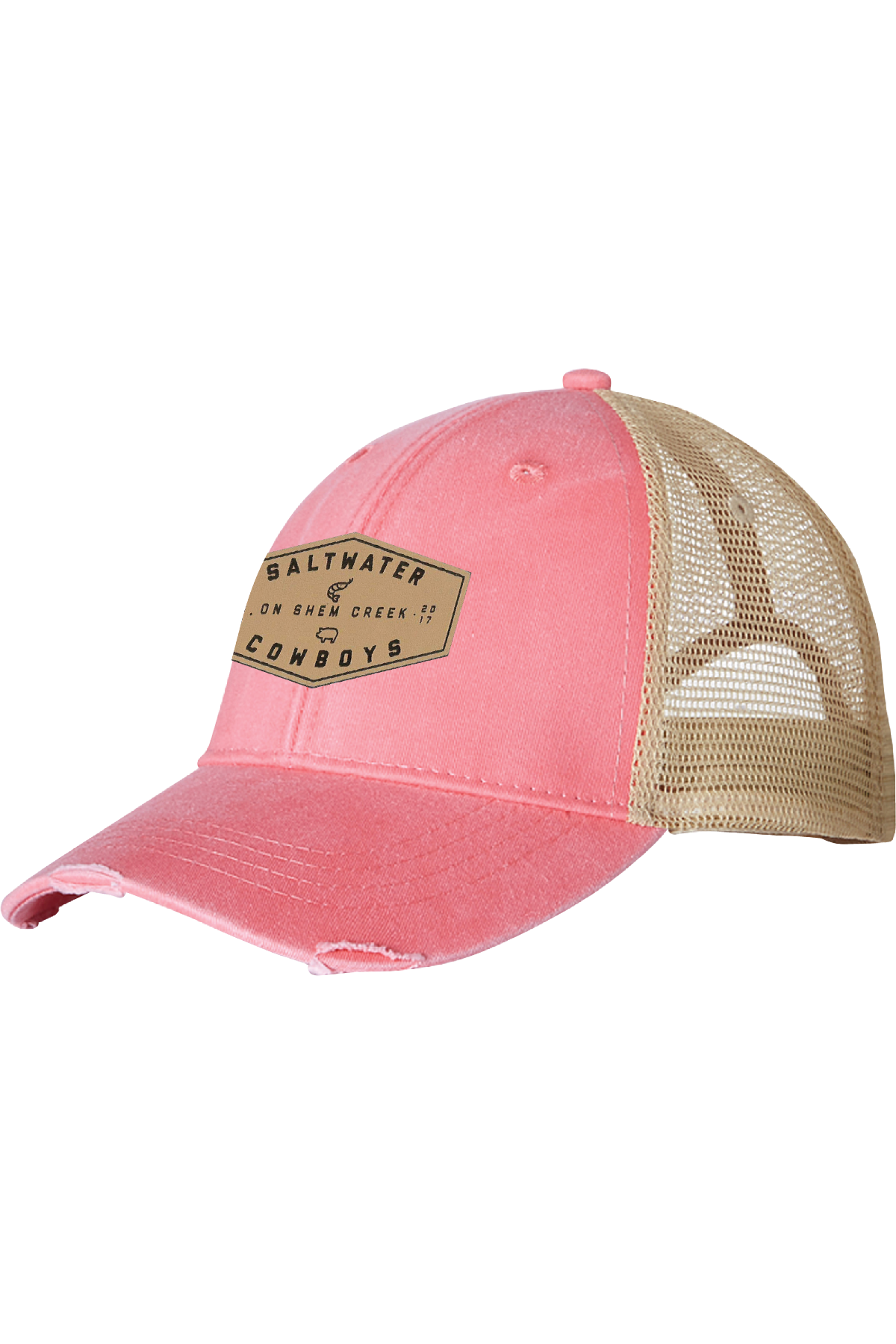 PINK SWC LEATHER PATCH HAT