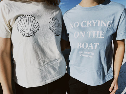 NO CRYING CROPPED TEE