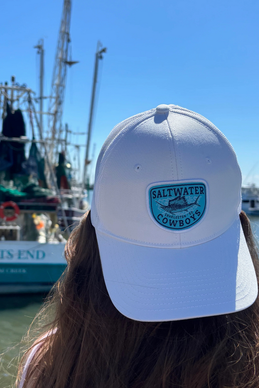 TEAL/WHITE HAT